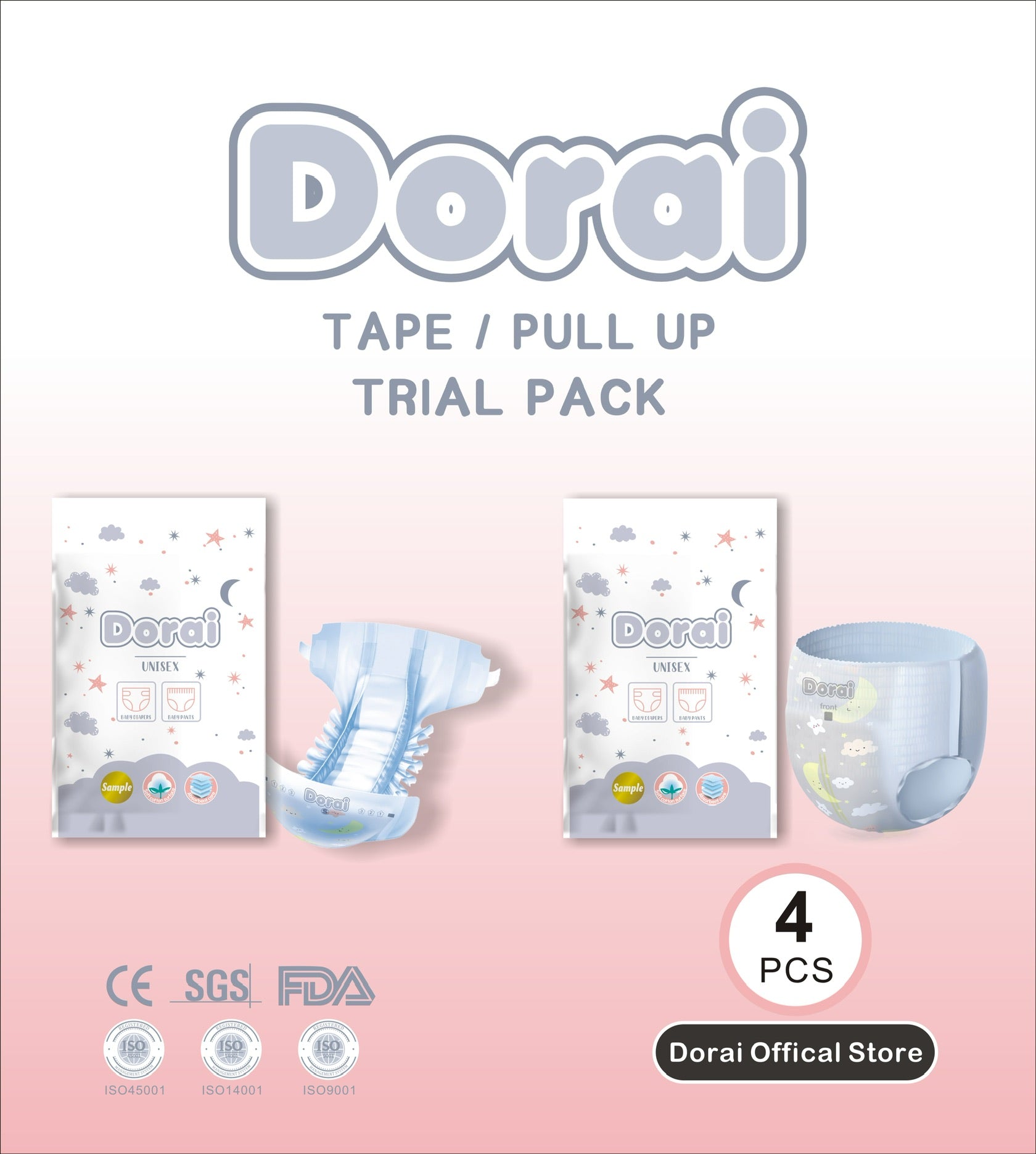 Dorai Baby Premium Diaper Trial Pack DORAI BABY